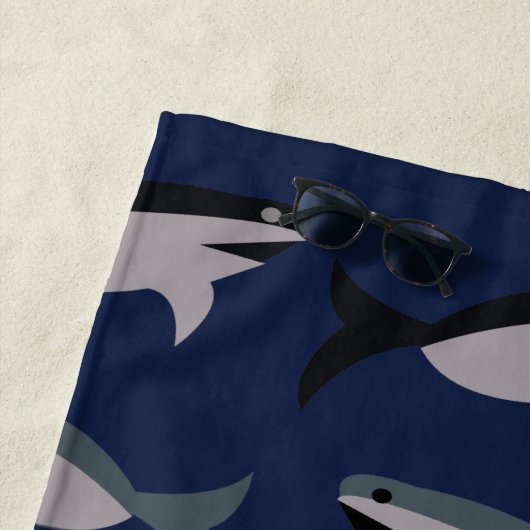 Haaien in het Ocean Monogram Strandlaken (In situ)