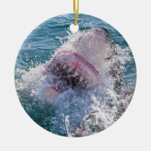 Haaien in het water keramisch ornament