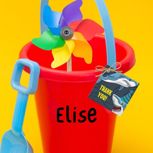 Haaien in vermomming Verjaardag kind Bedankjes Labels