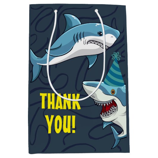 Haaien in vermomming Verjaardag kind Medium Cadeauzakje (Voorkant)