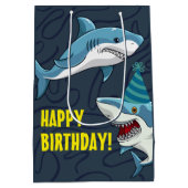 Haaien in vermomming Verjaardag kind Medium Cadeauzakje (Achterkant)