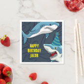 Haaien in vermomming Verjaardag kind Servet (Insitu)