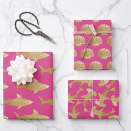 Haaien Inpakpapier Plat Vel Set van 3