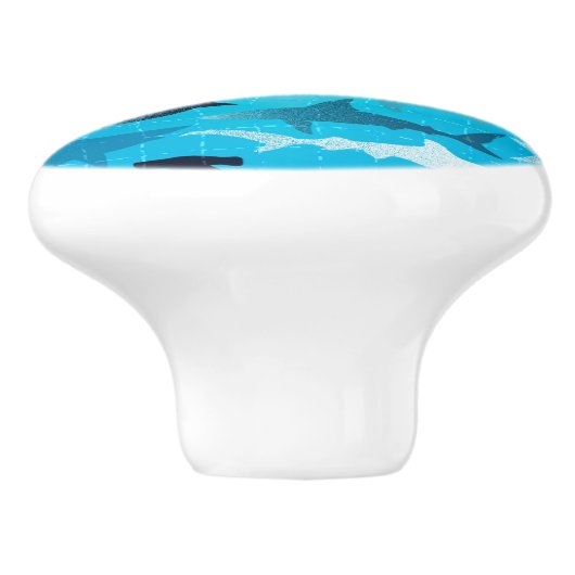 haaien! keramische knop (Zijkant)