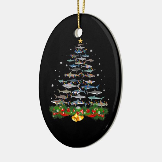 Haaien kerstboom Haaien Haaien Haaien Vruchten Man Keramisch Ornament (Links)