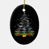 Haaien kerstboom Haaien Haaien Haaien Vruchten Man Keramisch Ornament (Voorkant)