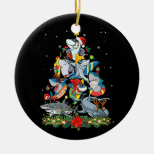 Haaien kerstboomschildpadden keramisch ornament