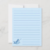 Haaien Kind Cute Kawaii Flat Briefpapier Kaarten (Achterkant)