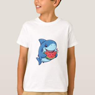 Haaien Kinderen die Watermeloen Eten T-shirt