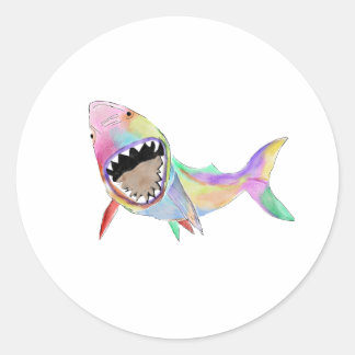 Haaien Kunst Ronde Sticker