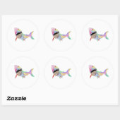 Haaien Kunst Ronde Sticker (Vel)