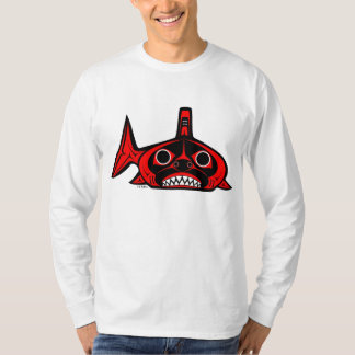 Haaien Lange gesleepte schrijn T-shirt