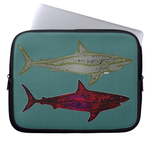 Haaien Laptop Sleeve (Voorkant)