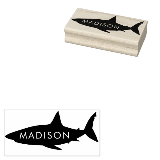 Haaien Leuke Kind naam Rubberstempel (Gestempeld)