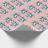 Haaien Liefde Cadeaupapier (Hoek)