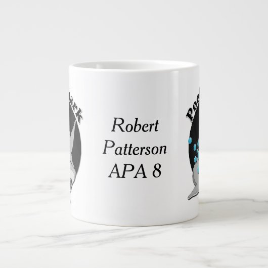 Haaien met acht ballen grote koffiekop (Voorkant)