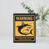 haaien met wrijvingslaserbalken bevestigd briefkaart (Staand voorkant)