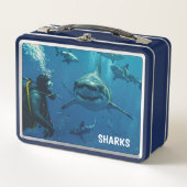 Haaien Metalen Lunchbox (Voorkant)