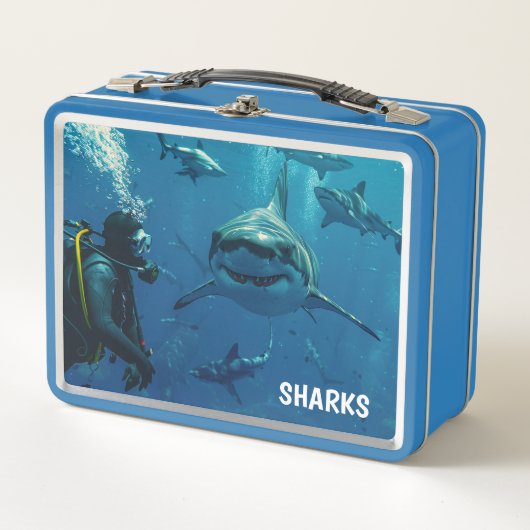 Haaien Metalen Lunchbox (Voorkant)