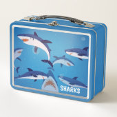 Haaien Metalen Lunchbox (Voorkant)