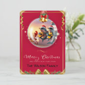 Haaien n vrienden Flat Holiday Kaart (Staand voorkant)