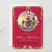 Haaien n vrienden Flat Holiday Kaart (Voorkant)