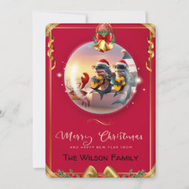 Haaien n vrienden Flat Holiday Kaart