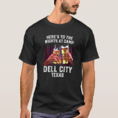Haaien naar de nacht in kamp Dell City Camping Tex T-shirt (Voorkant)