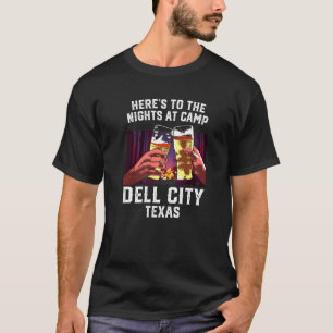 Haaien naar de nacht in kamp Dell City Camping Tex T-shirt