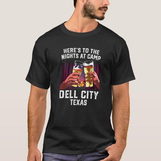 Haaien naar de nacht in kamp Dell City Camping Tex T-shirt (Voorkant)