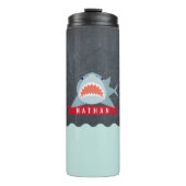 Haaien Navy Blue onder water Thermosbeker (Voorkant)