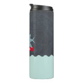 Haaien Navy Blue onder water Thermosbeker (Geroteerd rechts)