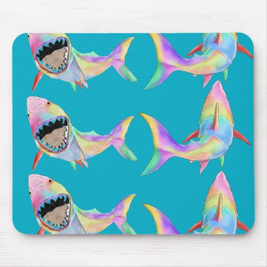 Haaien oceaan kunst muismat (Voorkant)