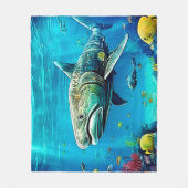 Haaien Oceaan Roofdier Kunst Fleece Deken (Voorkant)