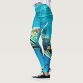 Haaien Oceaan Roofdier Kunst Leggings (Links)