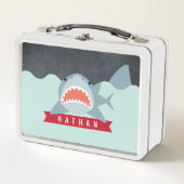 Haaien onder het water Blue Boy Lunch Box (Voorkant)