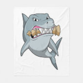 Haaien op Chess met Chess King Fleece Deken (Voorkant)