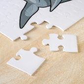 Haaien op Chess met Chess King Legpuzzel (Zijkant)