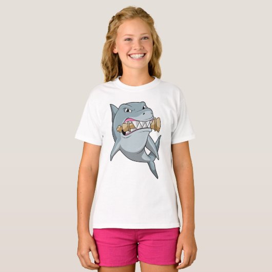 Haaien op Chess met Chess King T-shirt (Voorkant volledig)