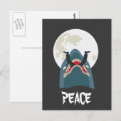 Haaien op de maannacht briefkaart (Voorkant / Achterkant)