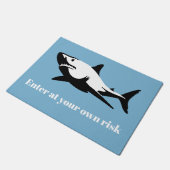 Haaien - Op eigen risico invoeren Deurmat (Schuin)