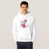 Haaien op sport met Basketball Hoodie (Voorkant volledig)