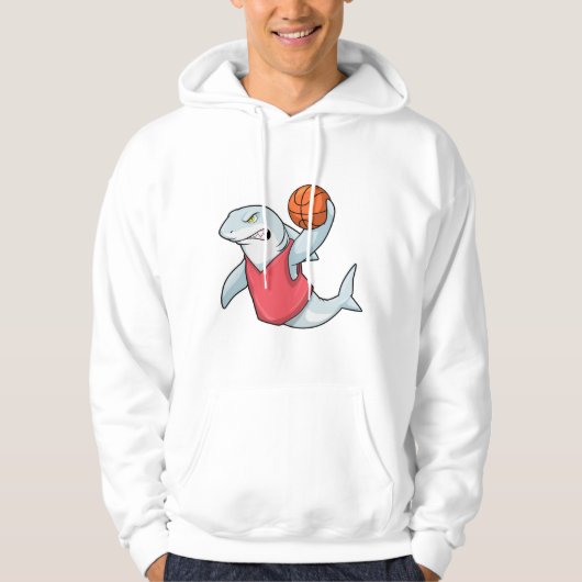 Haaien op sport met Basketball Hoodie (Voorkant)