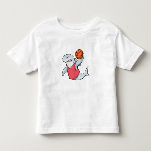 Haaien op sport met Basketball Kinder Shirts (Voorkant)