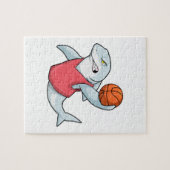Haaien op sport met Basketball Legpuzzel (Horizontaal)