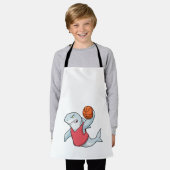 Haaien op sport met Basketball Schort (Gedragen)