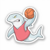Haaien op sport met Basketball Sticker (Voorkant)