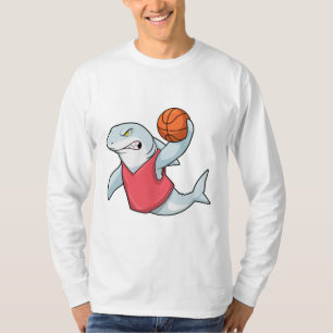 Haaien op sport met Basketball T-shirt