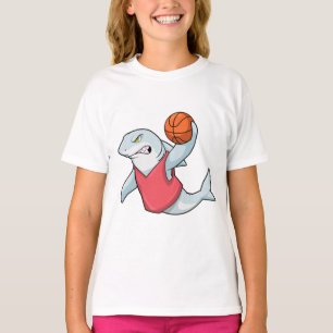 Haaien op sport met Basketball T-shirt