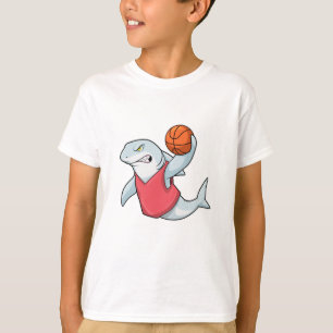 Haaien op sport met Basketball T-shirt